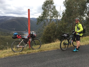 With Paul, during a brief stop on the climb to Cabramurra.